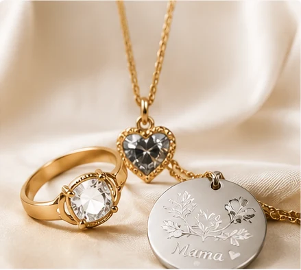 Hochwertiger Schmuck mit Ring, Anhänger und Accessoires