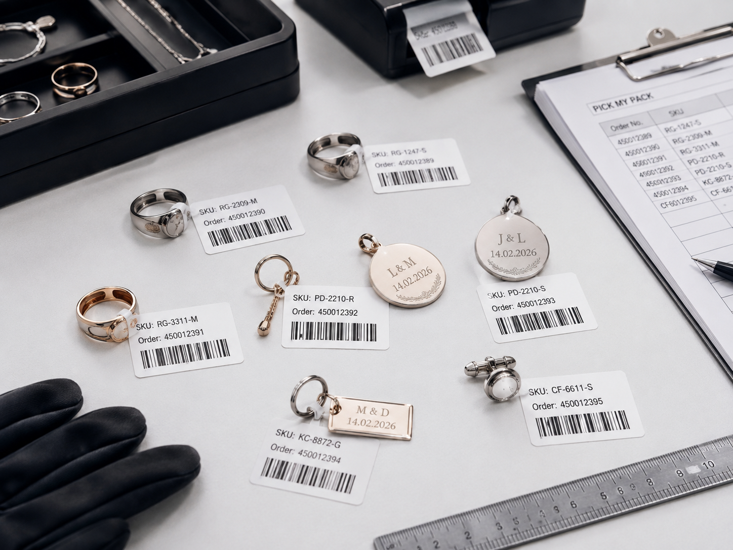 Qualitätskontrolle eines personalisierten Produkts vor dem Versand