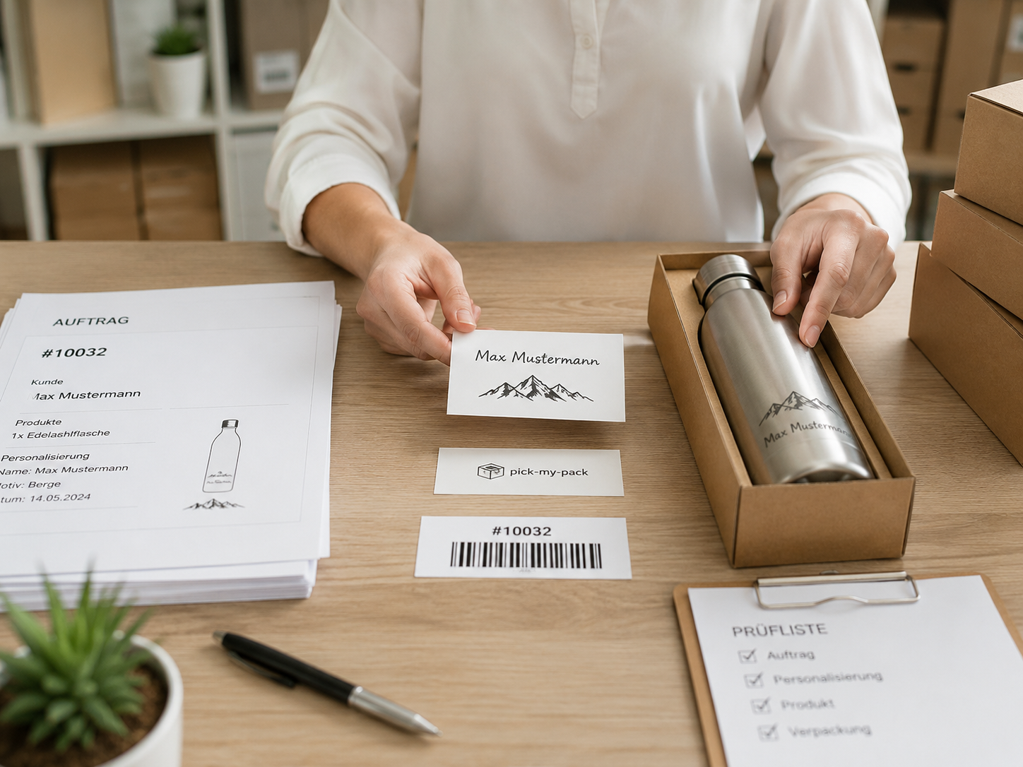 Zuordnung von Personalisierungsdaten zum richtigen Auftrag